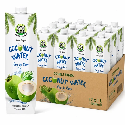 DOUBLE PANDA 100% Natuurlijk Kokoswater 12 x 1 L