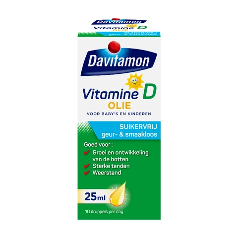 Davitamon Vitamine D Olie Baby en Kind Suikervrij 25 ml