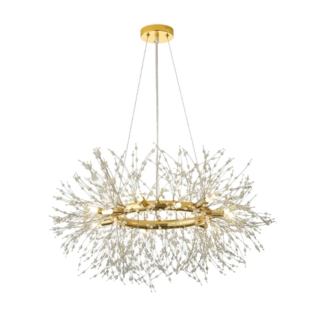 Homary Mid Century Modern 12-Light Crystal Firework Sputnik Chandelier Pendant Ceiling Light