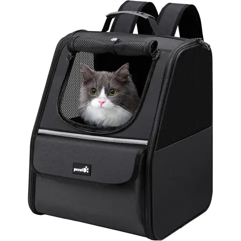 pecute Trapezoidal Frame Pet Backpack - Grey