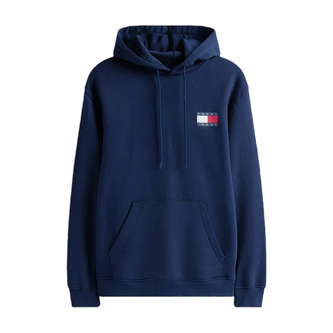 Tommy Hilfiger TJM Essential Flag Coupe Regular EXT Sweat à capuche bleu marine - Taille XL