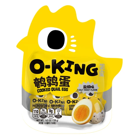 Yan Jin Pu Zi O-King Gekochte Wachteleier Salzgerösteter Geschmack Snacks 128 g (Einzelverpackung)