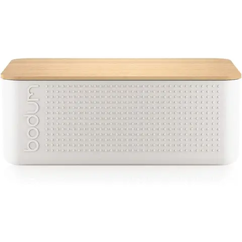 Bodum BISTRO brooddoos - groot, wit met bamboe deksel