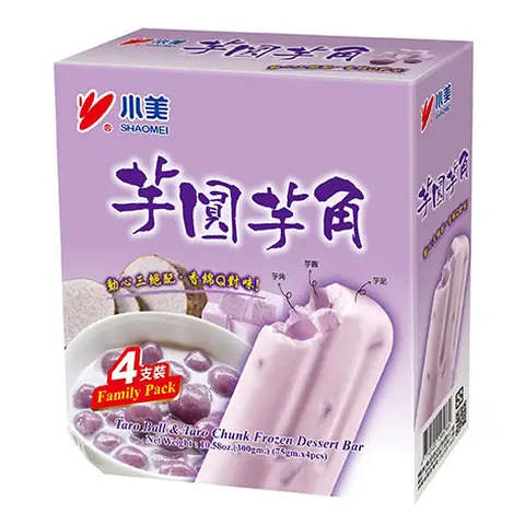 SHAOMEI Taro Ball & Taro Chunk Frozen Dessert Bar 300 g