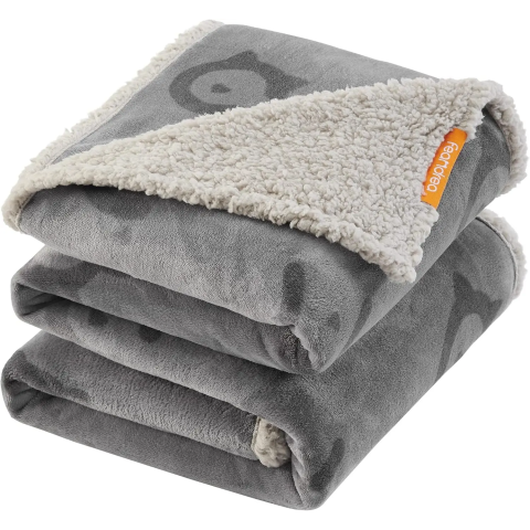 FEANDREA Couverture imperméable pour chien 152x127cm XL Lavable en machine Réversible Gris