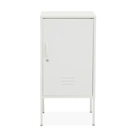 Interiors by Premier Storage Locker Academy Metal Cabinet White Small