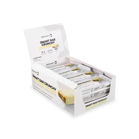 Body&Fit Smart Bar Crunchy White Chocolate & Cookies low sugar 540 grams (12 bars)