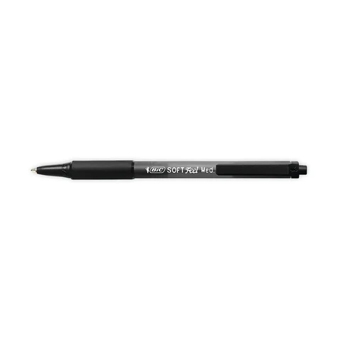 Bic SoftFeel Clic Retractable Ballpoint Pen Black, Pack of 12