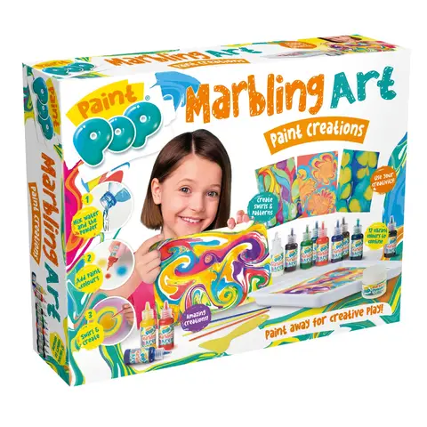 Paint Pops Paint Marbling Set with 12 Paints