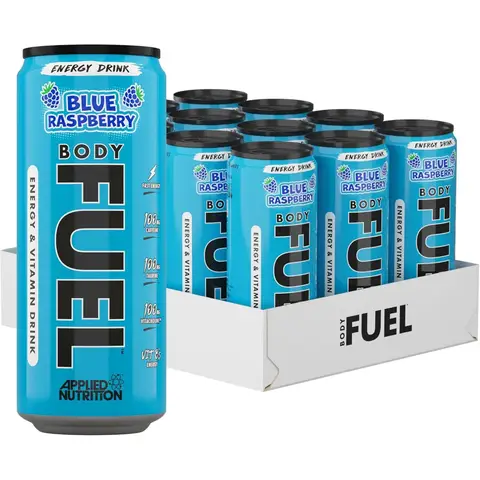 Applied Nutrition Body Fuel Energy Drink Blue Raspberry Flavour - 12 x 330ml