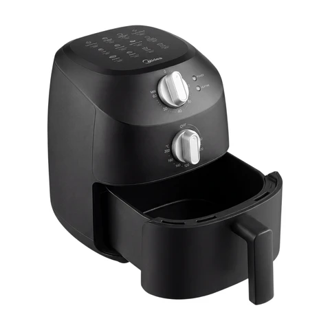 MIDEA Friteuse sans huile 2 L compacte, 1150 W, panier antiadhésif facile à nettoyer et compatible lave-vaisselle, conception peu encombrante pour petites cuisines, modèle MAF20P0BPK