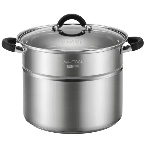 Maxcook Stainless Steel Stock Pot With Steamer Basket 28cm MCZ3249