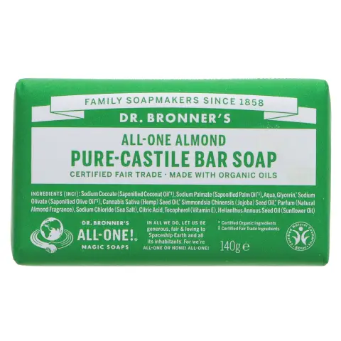 Dr Bronner's Almond Pure Castile Bar Soap