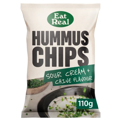 Eat Real - REALEST Sour Cream & Chive Hummus Chips - 10 x 110g