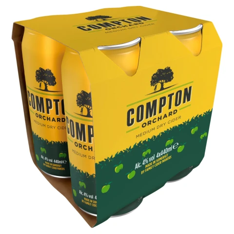 Compton Orchard Cider 4 X 440ml (Abv 4%)