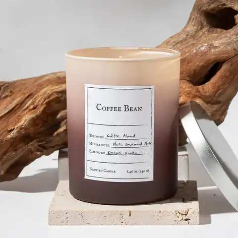 Zooly Dopamine Gradient-Colored Scented Candle - Coffee Bean, 240G, 1PC