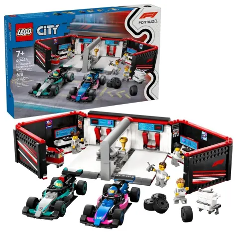 LEGO City 60444 Garage de F1 & Voitures Mercedes-AMG & Alpine