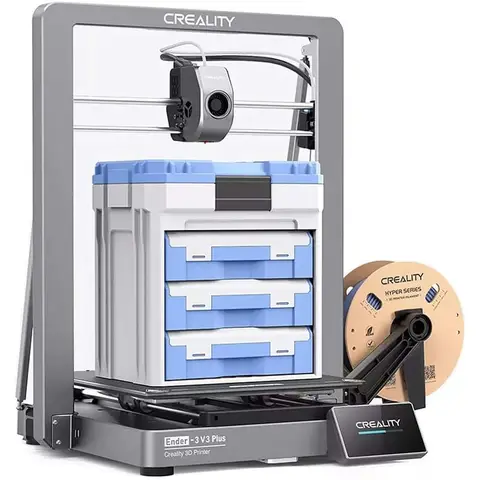 Creality Ender 3 V3 Plus 3D Printer - CoreXZ Structure, 600mm/s High-Speed Printing, Auto Leveling, Direct Drive Extruder, Stable Metal Frame & Tri-Metal Nozzle, Large Print Size 11.8x11.8x13.0in (300x300x330mm)