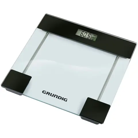 Grundig Personenweegschaal 28x28x2,3cm max180kg kg/lb incl.2xAAA