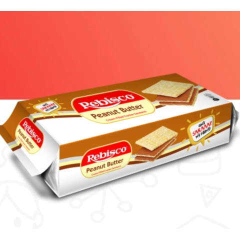 Rebisco Peanut Butter Cream Filled Cracker Sandwich 10 pack - 32g