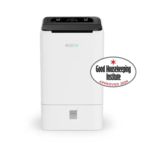ecoair DD2 Simple Desiccant Dehumidifier – 9 Litres/Day Extraction， Low-Temperature Performance， Lightweight Design， Laundry Mode – White