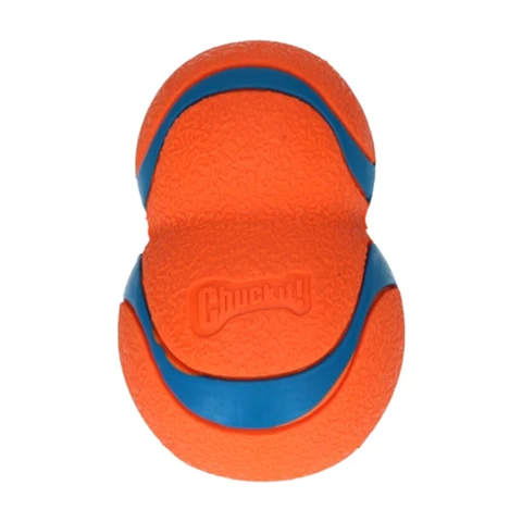 Chuckit! Ultra Tumbler Balle double en caoutchouc orange et bleu - 11,5 x 7,5 cm