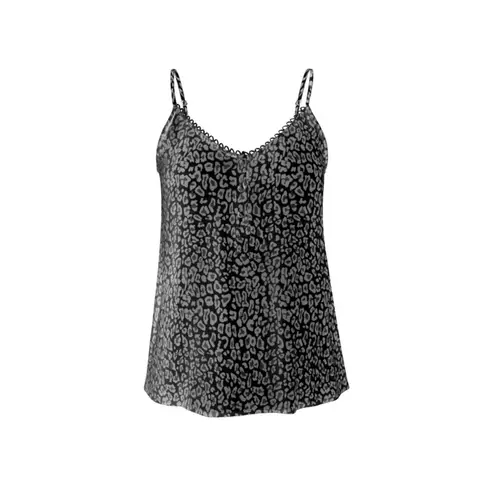 IZURIA round-neck black leopard-print camisole  S