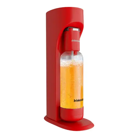 Drinkmate OmniFizz Sparkling Water Maker - Royal Red, Carbonates Any Drink, Fizz Drink Maker, 1x CO2 Cylinder Included