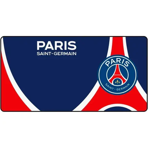 Konix PSG Tapis de souris gaming XXL 90 x 46 cm - Surface silicone 3D ultra fine - Base antidérapante en caoutchouc - Bleu, blanc et rouge