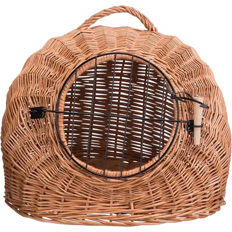 Jollypaw bij Trixie ROTAN KATTENMAND MET DEUR 50CM
