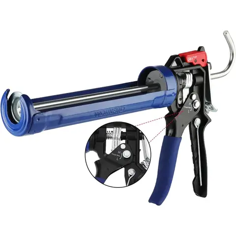 WORKPRO Dichtstoffpistole, 9:1 & 18:1 Einstellbares Schubverhältnis, für 290-310 ml Kartuschen, Dichtstoffe, Silikone, Klebstoffe