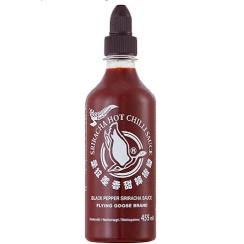 Flying Goose Brand Sriracha Black Pepper Sauce 455ml 飞鹅牌 是拉差黑胡椒辣椒酱