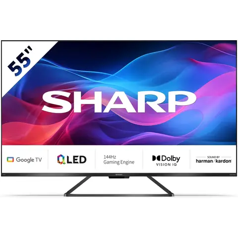 Sharp 55GR8265, 55 Zoll, 144Hz, 4K UHD, QLED, Google TV, Gaming