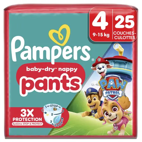 Pampers Diapers-culottes M (4-6 mois) - 25 pièces