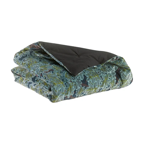 Vivaraise Ariane Plaid imprimé pétrole - 135 x 200 cm