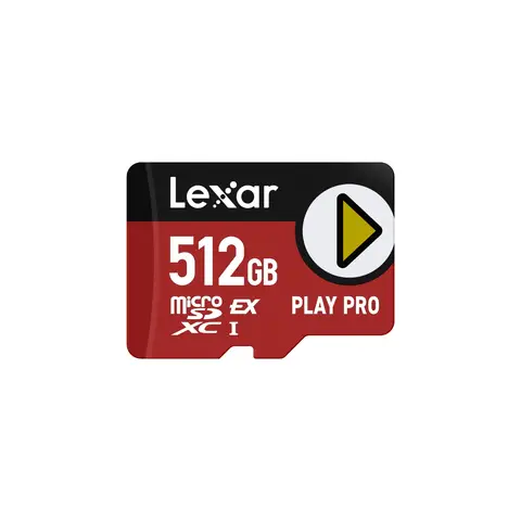 Lexar PLAY PRO MicroSDXC Express Card 512GB, up to 900MB/s Read, 600MB/s Write, Gaming-Optimized, A2, 4K, High-Speed Micro SD Memory Card for Handheld Consoles, Switch, Portable Gaming Device