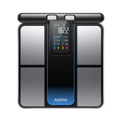 Renpho Morphoscan Intelligent Smart Body Weighing Scale, Body Weight & BMI Analysis, Bluetooth and App Connectivity, Calorie Monitor, Black