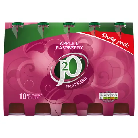 J2O Apple & Raspberry Fruit Blend 10 X 275ml