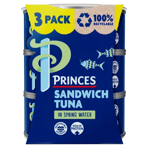 Princes Sandwich Tuna In Spring Water 3 x 140g