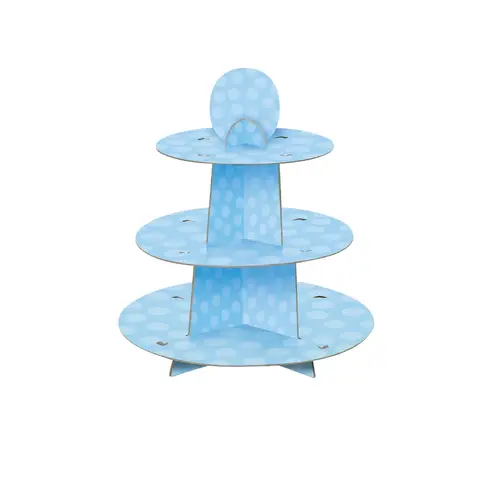 Unique Cupcake Stand, Blue Polka Dot