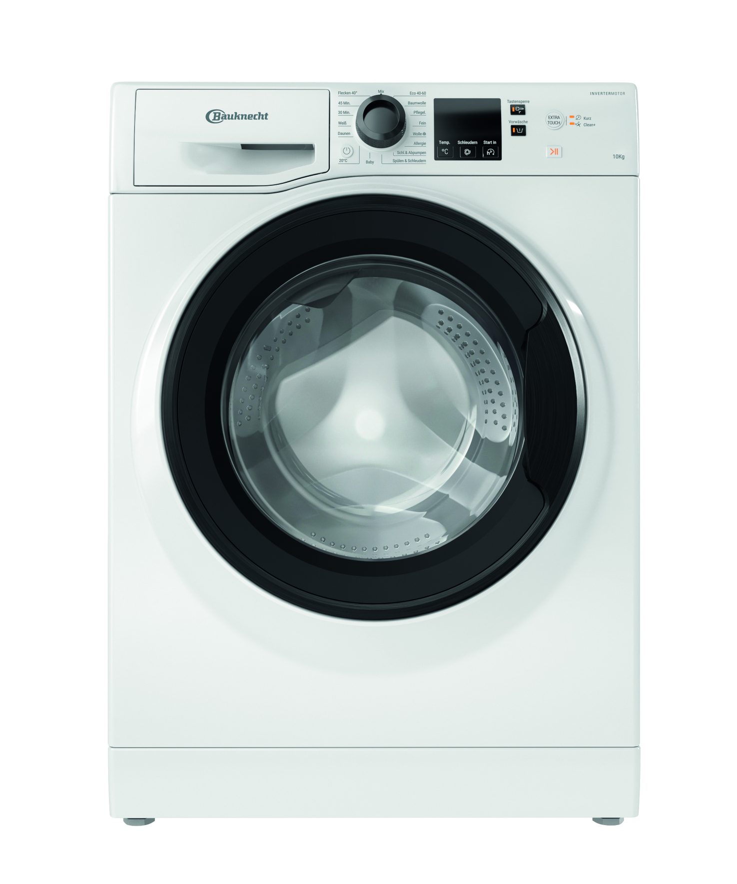Bauknecht BPW 1014 A Frontlader Waschmaschine / 10 kg / 1400 U/min / Leistungsstarke Fleckenentfernung / Kurz 45 / Clean Plus / Kurz 30 / Anti Allergie Plus / Automatische Mengenbestimmung / Extra Touch Option / Dynamischer Inverter Motor [Energieeffizienzklasse A]