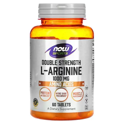 NOW Foods L Arginine Pump Support 1000mg Tablets - 60 Tablets