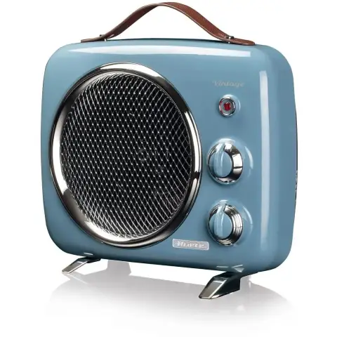 Ariete 808 Vintage Kalt- und Warmwachgerät, einstellbare Thermostate, Griff für einfaches Transportieren, 2000W, Hellblau