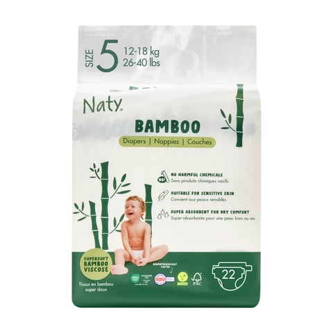  Naty Bamboo Nappies Size 5 22 Pack