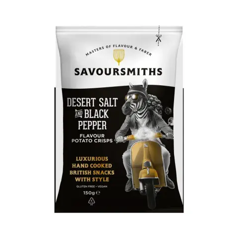 Savoursmiths - Desert Salt & Black Pepper Flavour Potato Crisps - 150g