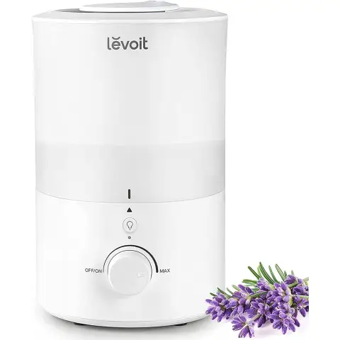 LEVOIT Top-Fill Luftbefeuchter 3L mit Nachtlicht, 360°Drehbare Düse, Spülmaschinenfest Humidifier, Leiser Raumluftbefeuchter, 25H Aroma Diffuser für Schlafzimmer Kinderzimmer Pflanzen Baby