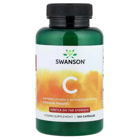 Swanson Buffered Vitamin C + Bioflavonoids Immune Capsules - 100 Capsules