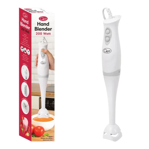 Quest Stick Blender - 2 Speed ergonomic, detachable, blending, storage, compact, motor – 35090