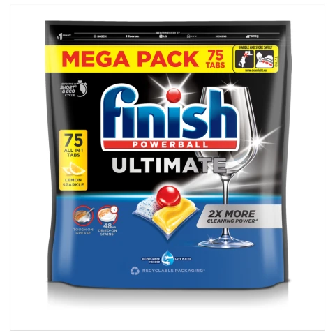 Finish Ultimate All In One Dishwasher Tablets Lemon  - 75 Tabs
