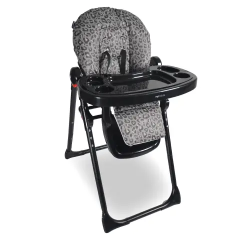 My Babiie MBHC8 Premium Highchair Black Leopard 9kg